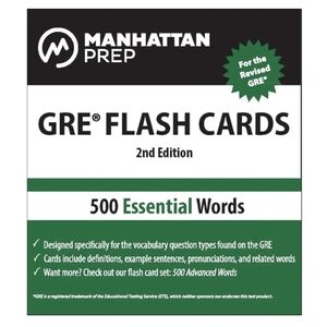 MANHATTAN PREP GRE flash cards 500 Essential Word Homeschool Vocabulary Spelling